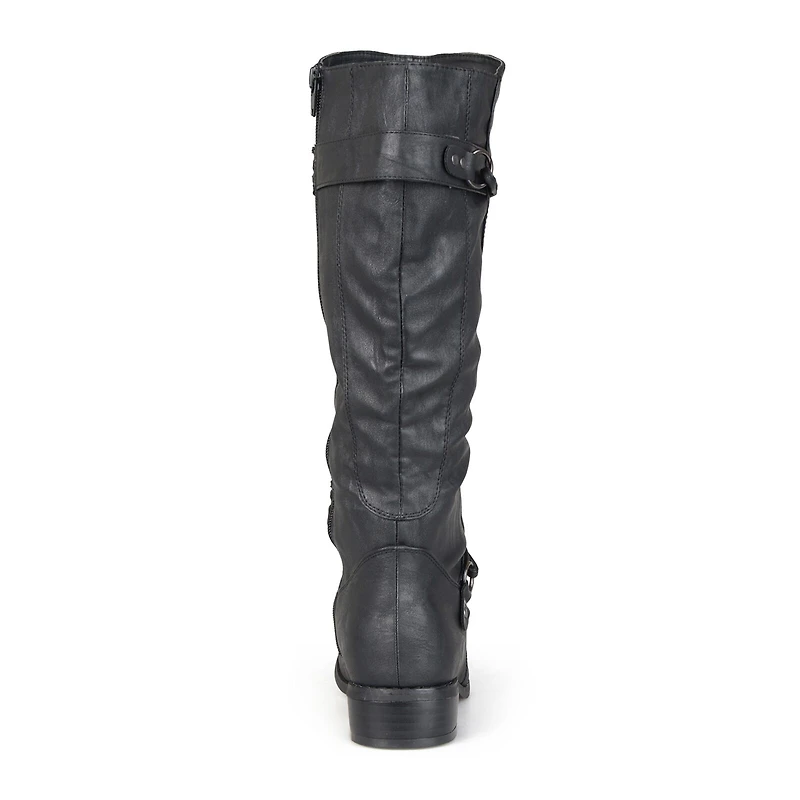 Journee Collection Womens Wide Calf Flat Heel Riding Boots
