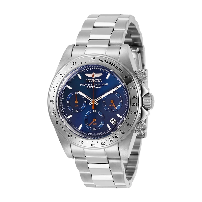 Invicta Mens Silver Tone Stainless Steel Bracelet Watch