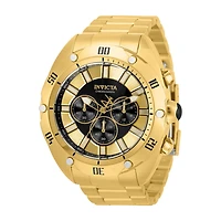 Invicta Mens Gold Tone Stainless Steel Bracelet Watch