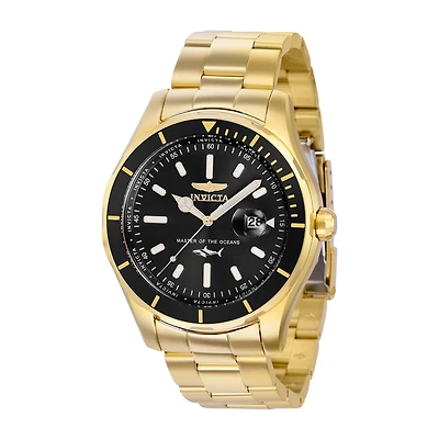Invicta Mens Gold Tone Stainless Steel Bracelet Watch 35593