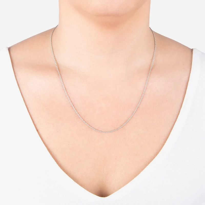 Silver Treasures Made in Italy Sterling Silver 18-30" Rope Chain Necklace