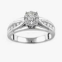 Womens 1/2 CT. T.W. Natural White Diamond 10K Gold Round Side Stone Bridal Set