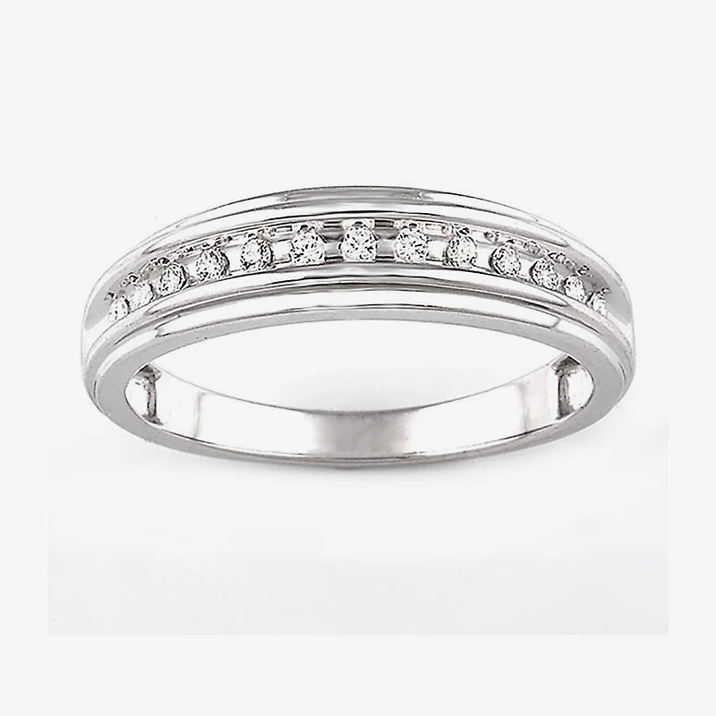 Womens 1/2 CT. T.W. Natural White Diamond 10K Gold Round Side Stone Bridal Set