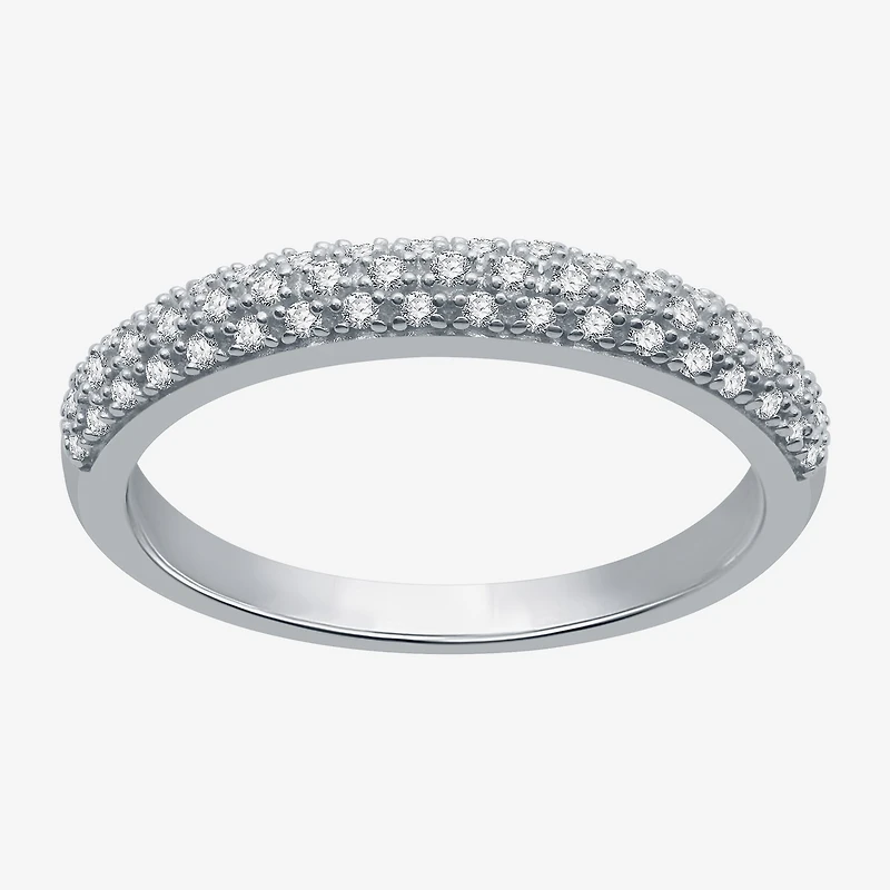 I Said Yes (H-I / I1) Womens 1/5 CT. Lab Grown White Diamond Sterling Silver Anniversary Wedding Band