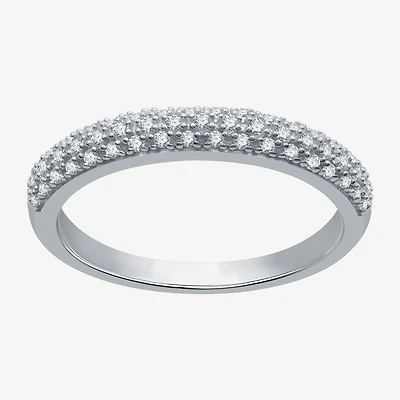 I Said Yes (H-I / I1) Womens 1/5 CT. Lab Grown White Diamond Sterling Silver Anniversary Wedding Band