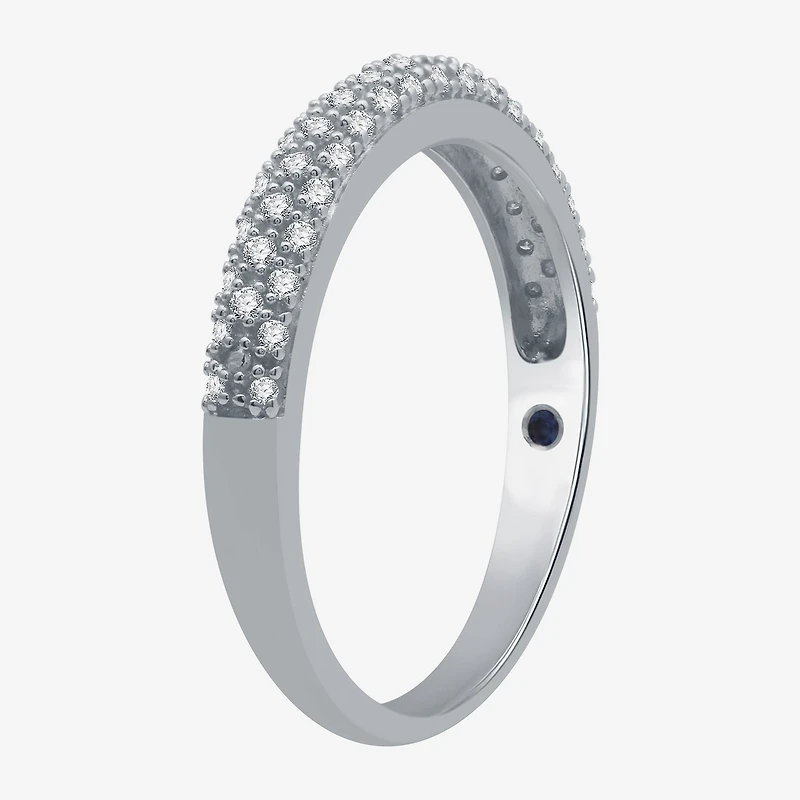 I Said Yes (H-I / I1) Womens 1/5 CT. Lab Grown White Diamond Sterling Silver Anniversary Wedding Band