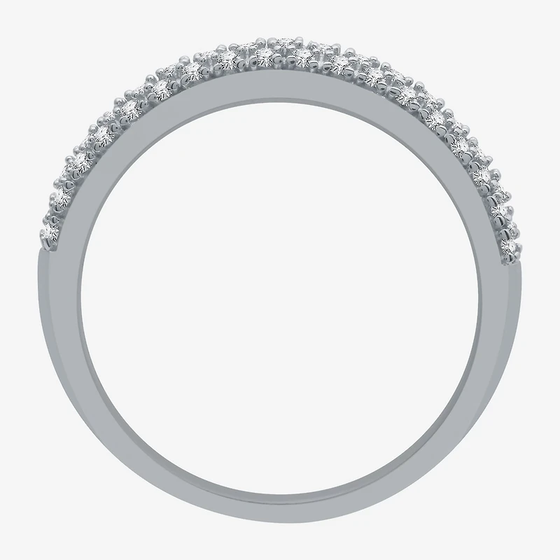 I Said Yes (H-I / I1) Womens 1/5 CT. Lab Grown White Diamond Sterling Silver Anniversary Wedding Band