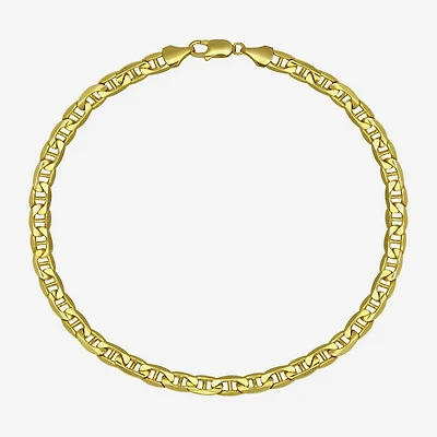 10K Yellow Gold 9" Hollow Mariner Chain Bracelet
