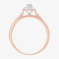 1/2 CT.T.W. Natural Diamond Halo Bridal Set 10K or 14K White Gold