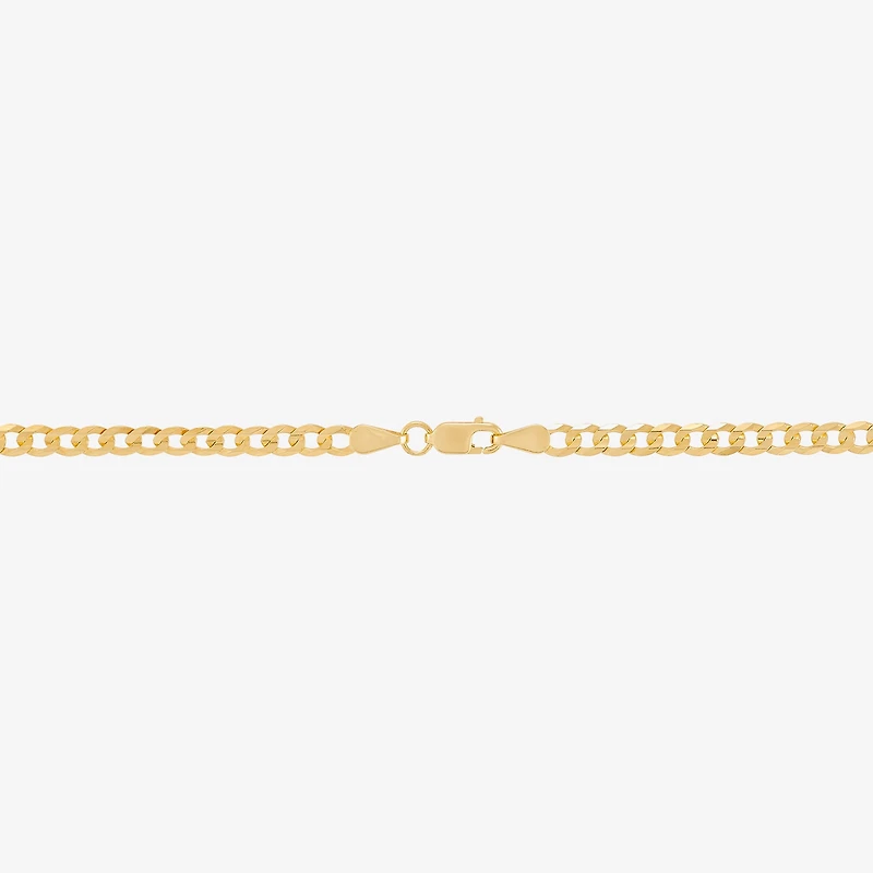Mens 14K Gold Inch Curb Chain Necklace