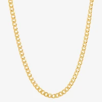Mens 14K Gold Inch Curb Chain Necklace