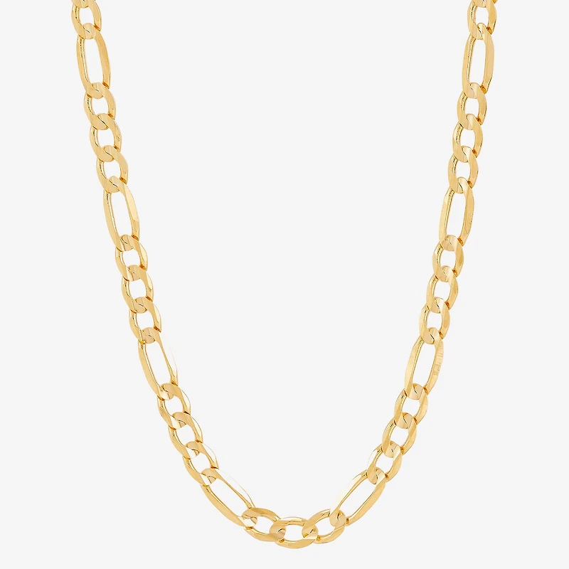 Unisex Adult 14K Gold Inch Figaro Chain Necklace