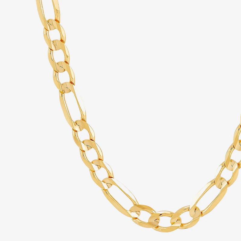 Unisex Adult 14K Gold Inch Figaro Chain Necklace