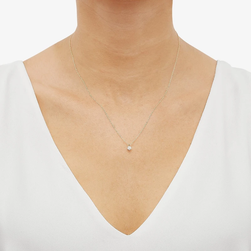 Girls Natural White Diamond 14K Gold Round 2-pc. Jewelry Set