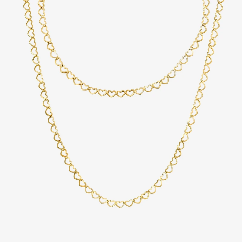 Womens 10K Gold Heart 2-pc. Jewelry Set