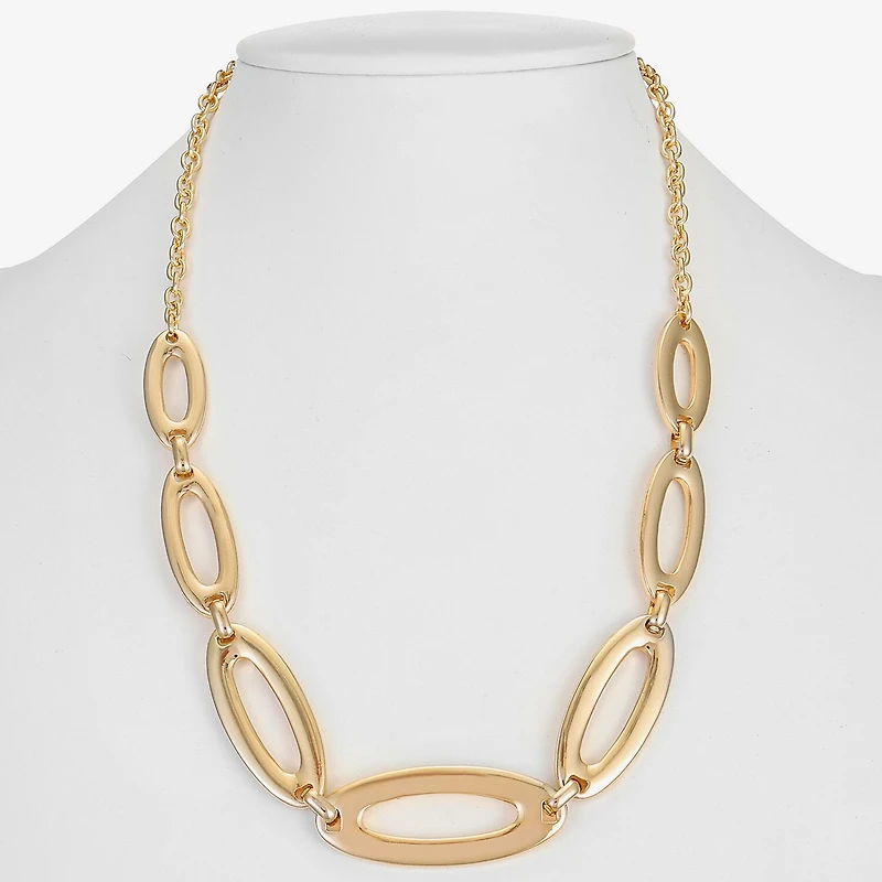 Liz Claiborne Two Tone Womens 17 Inch Collar Necklace