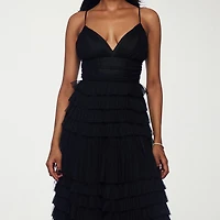 B. Smart Womens Juniors V Neck Sleeveless A-Line Dress