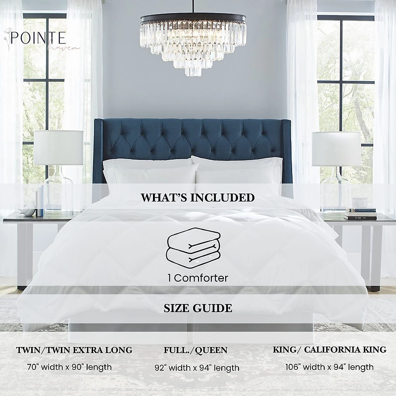 Pointehaven Down Alternative Oversized Lightweight Comforter
