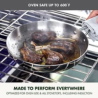 GreenPan Valencia Pro Stainless Steel Uncoated 12” Frypan