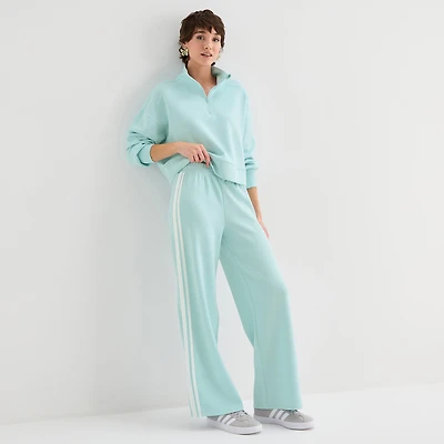 Arizona Womens Juniors Wide Leg Sweatpant