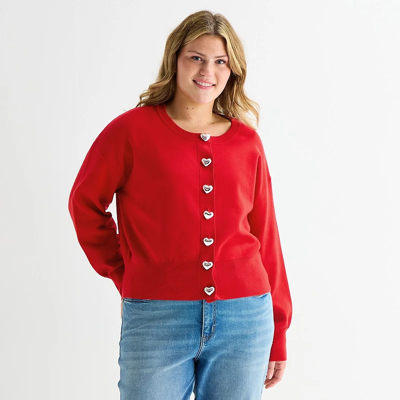 Forever 21 Juniors Plus Womens Crew Neck Long Sleeve Pullover Sweater