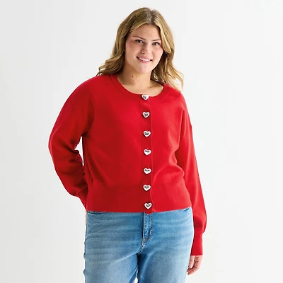 Forever 21 Juniors Plus Womens Crew Neck Long Sleeve Pullover Sweater