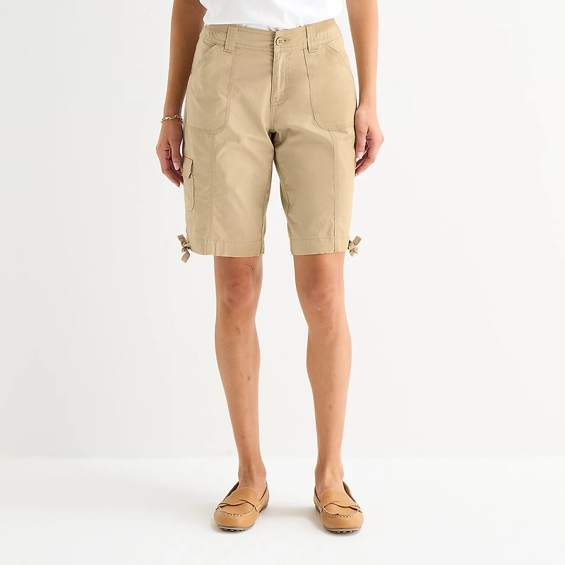 St. John's Bay Womens 11" Mid Rise Bermuda Short
