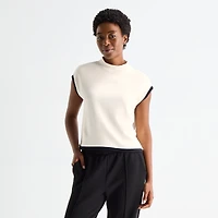 Stylus Womens Sleeveless Mock Neck Top