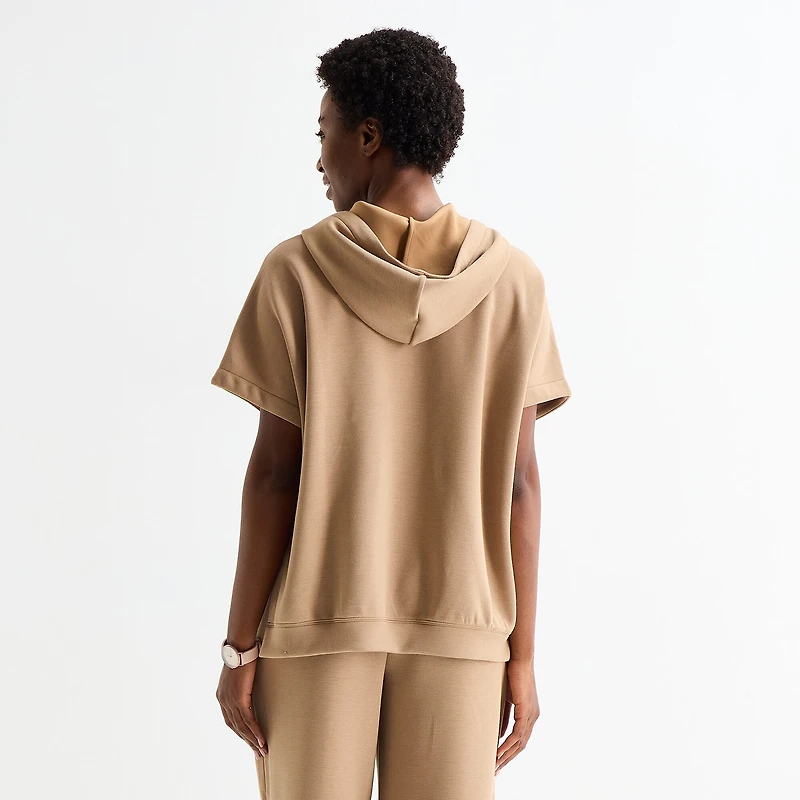 Stylus Womens Short Sleeve Hoodie