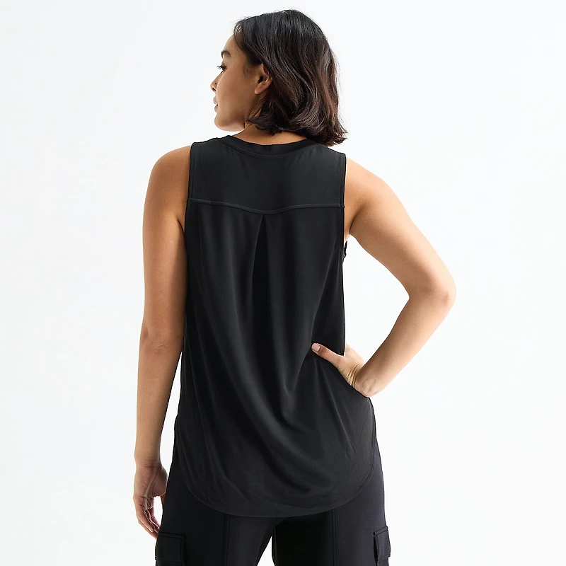 Stylus Womens Crew Neck Sleeveless Tank Top