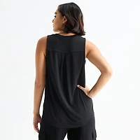 Stylus Womens Crew Neck Sleeveless Tank Top