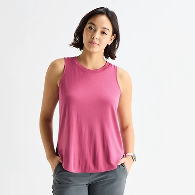 Stylus Womens Crew Neck Sleeveless Tank Top