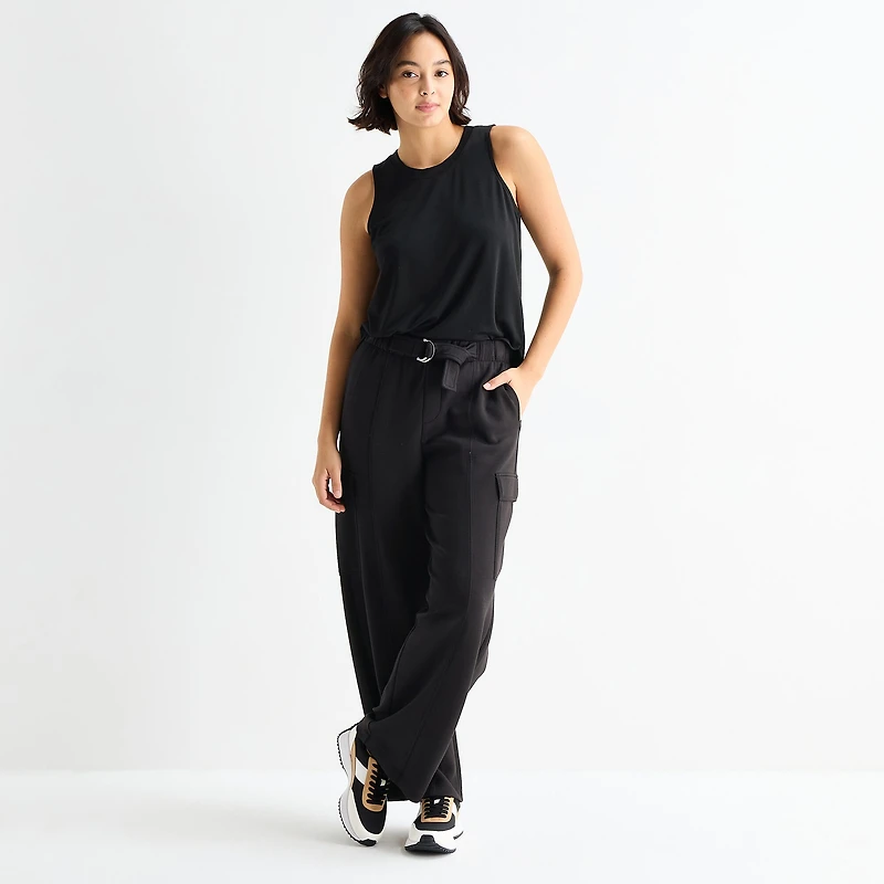 Stylus Womens Crew Neck Sleeveless Tank Top
