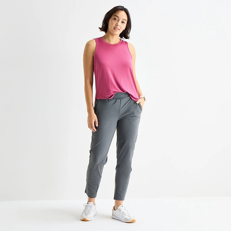 Stylus Womens Crew Neck Sleeveless Tank Top