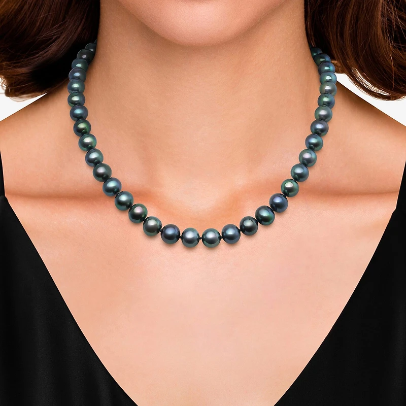Limited Quantities! Unisex Adult Black Sterling Silver Inch Strand Necklace