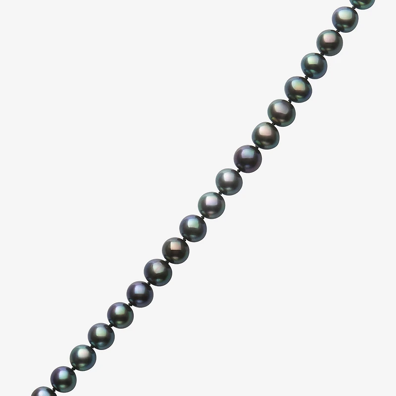 Limited Quantities! Unisex Adult Black Sterling Silver Inch Strand Necklace