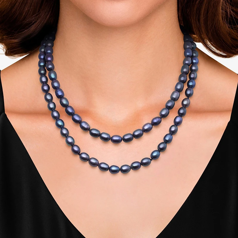 Limited Quantities! Womens Black 36 Inch Strand Necklace