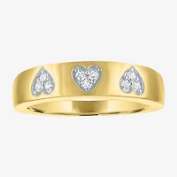 Diamond Addiction G-H / Si2-I1 Womens 5MM 1/10 CT. T.W. Lab Grown White 14K Gold Over Silver Heart Band