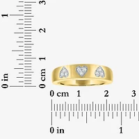 Diamond Addiction G-H / Si2-I1 Womens 5MM 1/10 CT. T.W. Lab Grown White 14K Gold Over Silver Heart Band
