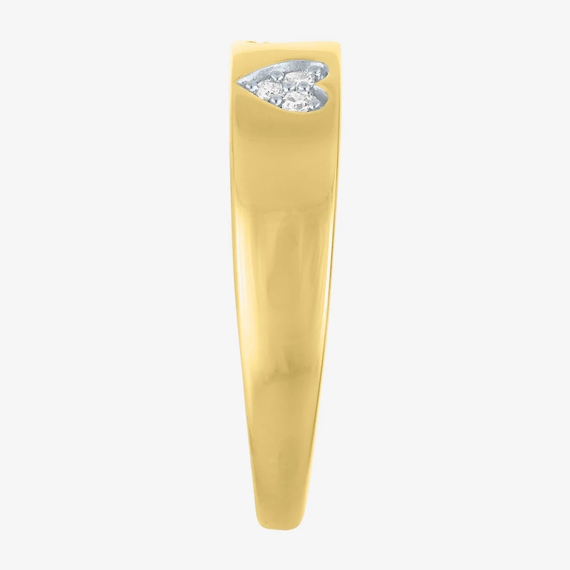 Diamond Addiction G-H / Si2-I1 Womens 5MM 1/10 CT. T.W. Lab Grown White 14K Gold Over Silver Heart Band