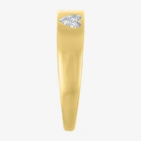 Diamond Addiction G-H / Si2-I1 Womens 5MM 1/10 CT. T.W. Lab Grown White 14K Gold Over Silver Heart Band