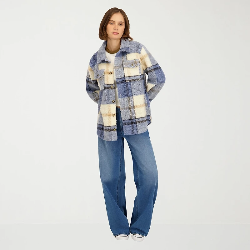 VOLCOM Womens Juniors Midweight Shirt Jacket