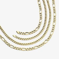 Made in Italy Mens 10K Gold 8 1/2 Inch Figaro Chain Bracelet