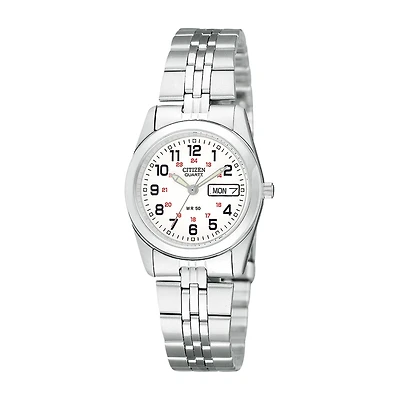 Citizen® Womens White Dial Stainless Steel Bracelet Watch EQ0510-58A