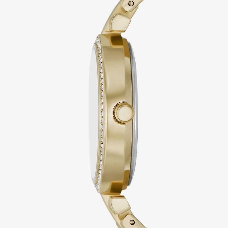 Geneva Womens Crystal Accent Gold Tone 2-pc. Watch Boxed Set Fmdjset067