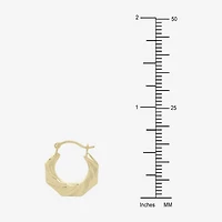 Womens 14K Gold 13.5mm Round Hoop Earrings