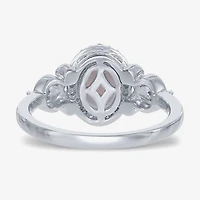 Enchanted Disney Fine Jewelry 1/10 CT. T.W. Diamond & Lab-Created Opal Sterling Silver Cocktail Ring