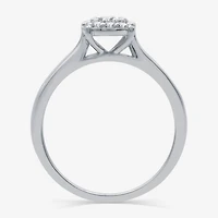 I Said Yes (H-I / I1) Womens 3/8 CT. T.W. Lab Grown White Diamond Sterling Silver Round Side Stone Halo Bridal Set
