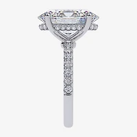 (G-H / Si1-Si2) Womens 5 1/2 CT. T.W. Lab Grown White Diamond 14K Gold Oval Side Stone Engagement Ring
