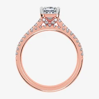(H-I / Si2-I1) Womens 1 1/2 CT. T.W. Lab Grown White Diamond 10K or 14K Gold Side Stone Bridal Set